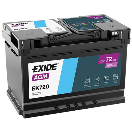 EXIDE EK720 12V 72AH 760A AGM