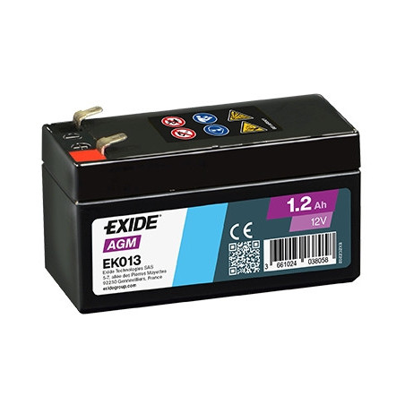 BATTERY EXIDE EK013 12V 1.2AH 18A AGM